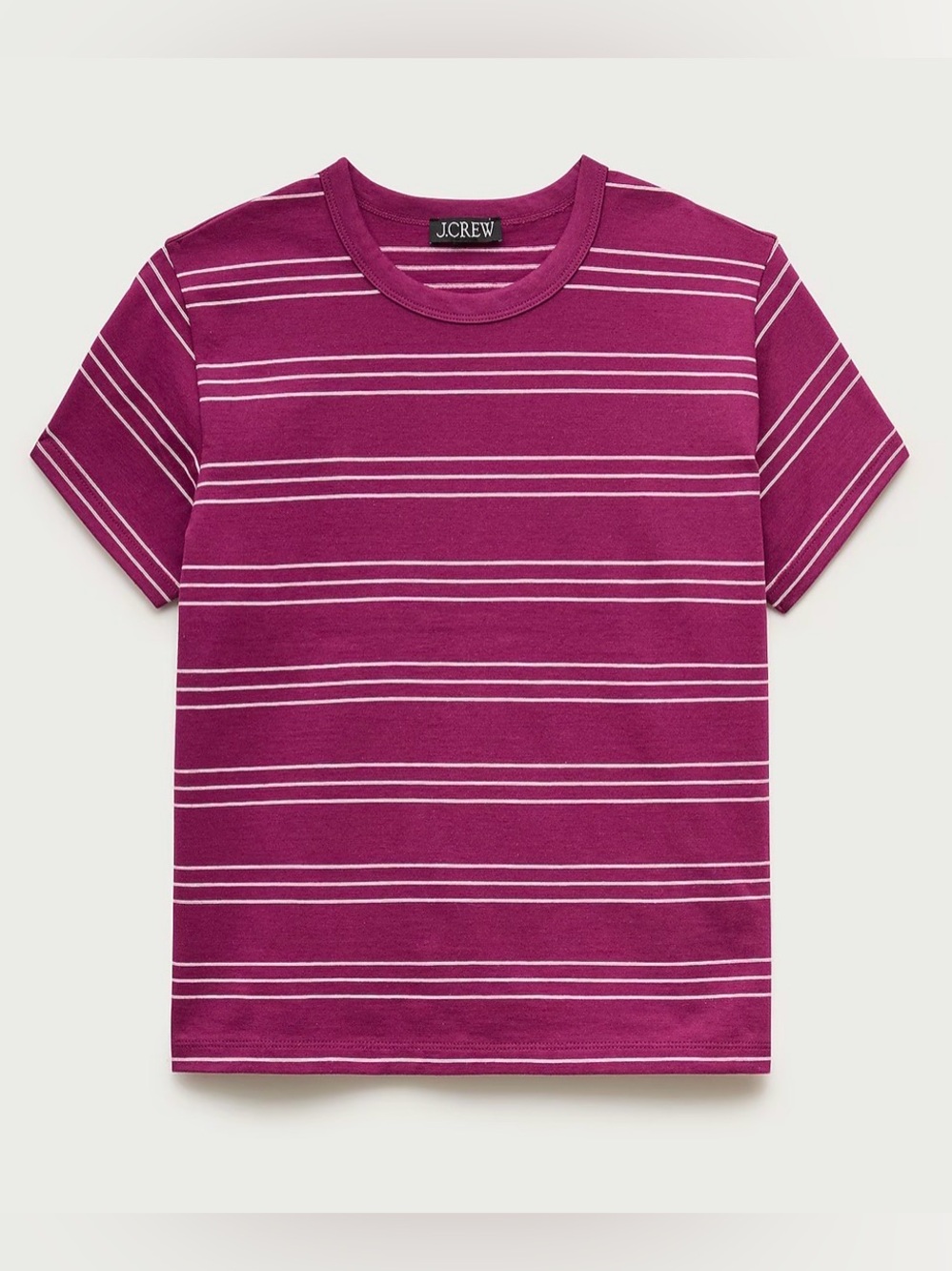 JCrew boyfriend tee in berry NWT